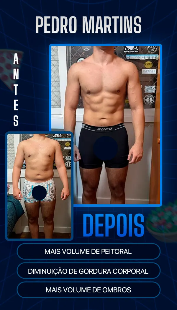 Antes e depois de aluno do BM Team